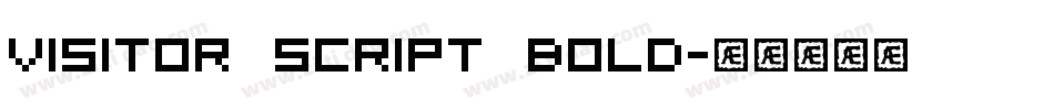 Visitor Script Bold字体转换